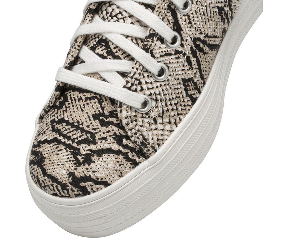 Womens Keds Sneakers - Triple Kick Snake - White/Black - 4521-CUIQG